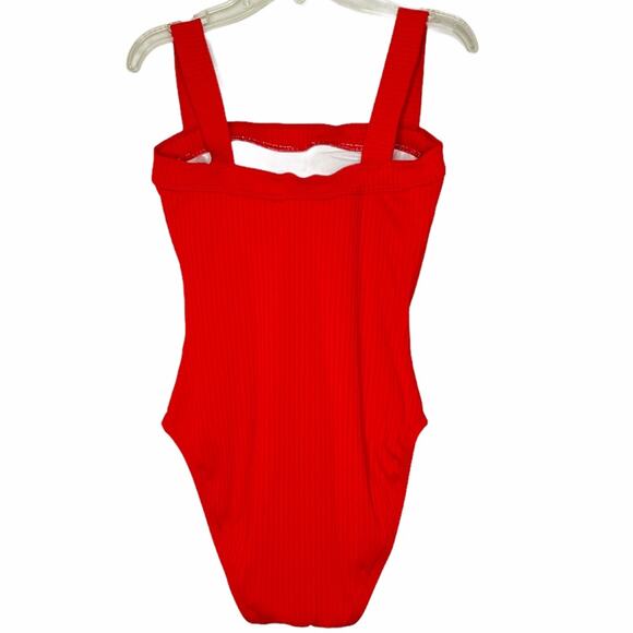 Loft Ribbed Red Swim Suit - Picture 5 of 6